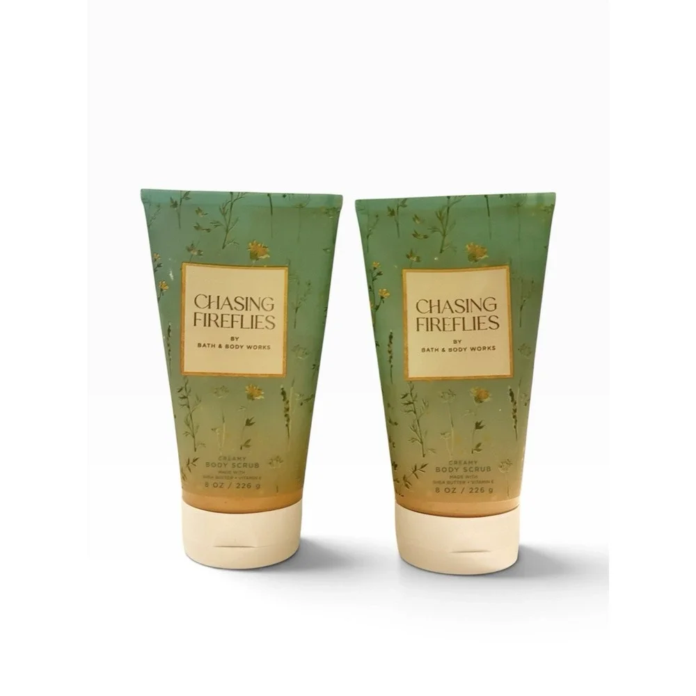 Bath & Body Works Chasing Fireflies Creamy Body Scrub 8 oz Lot of 2 New Sealed